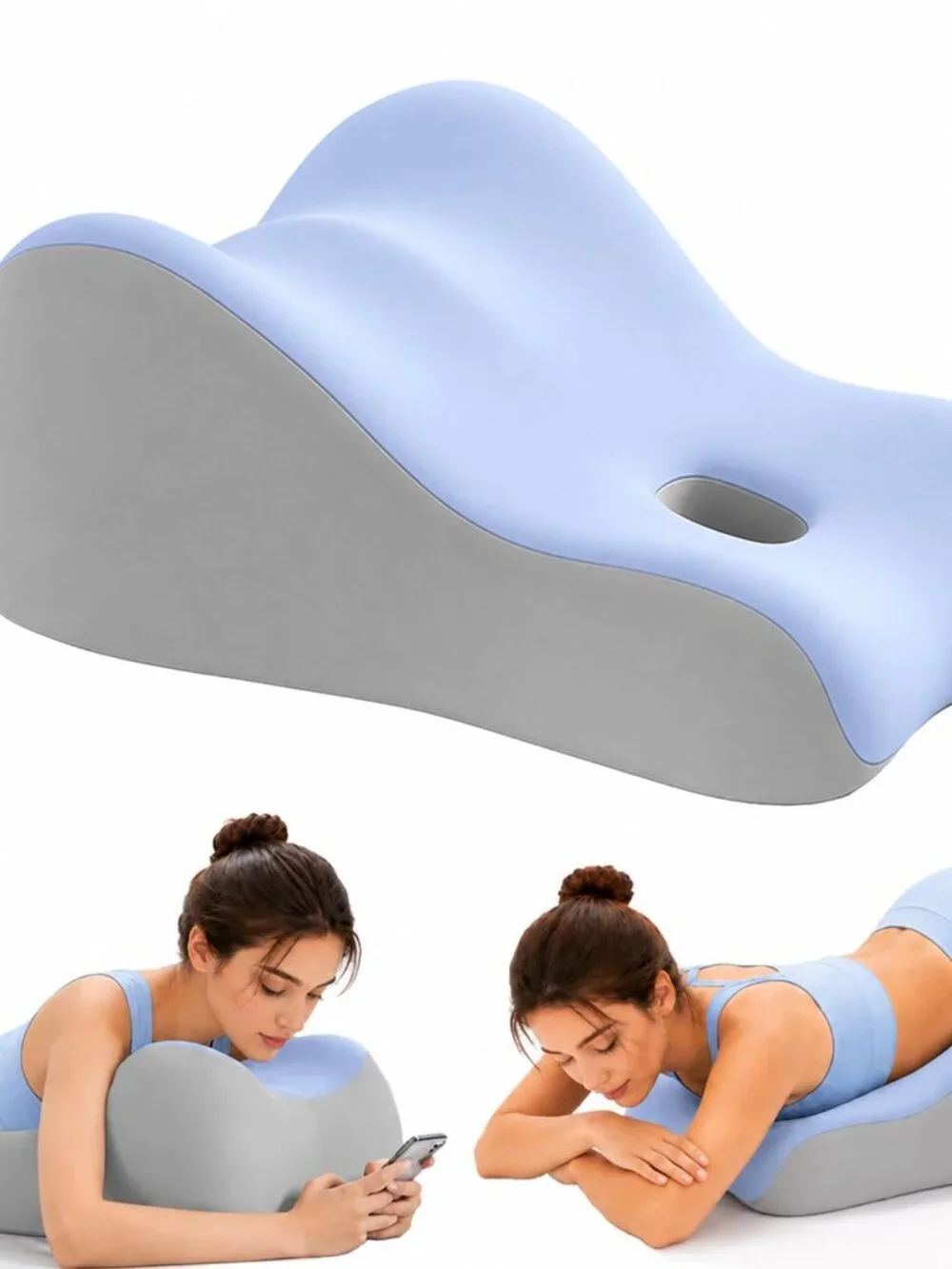 New Memory Foam Couples Butt Cushion Pillow for Pregnant Women Home Use - Blue